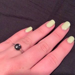 Crystal ball ring